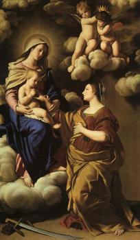 Giovanni Battista Salvi Da Sassoferrato : The Mystic Marriage Of St Catherine